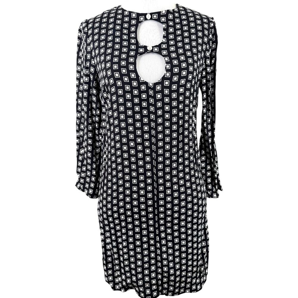 Reformation Killian Long Sleeve Cut Out Retro Mini Dress Size XS
